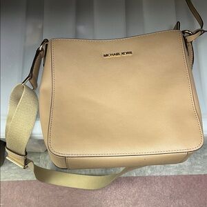 Michael Kors Beige Messenger Bag